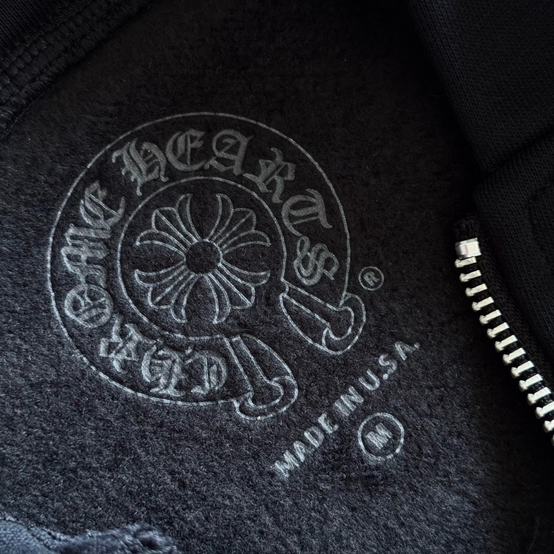 Chrome Hearts Scroll Logo Zip Up hoodie