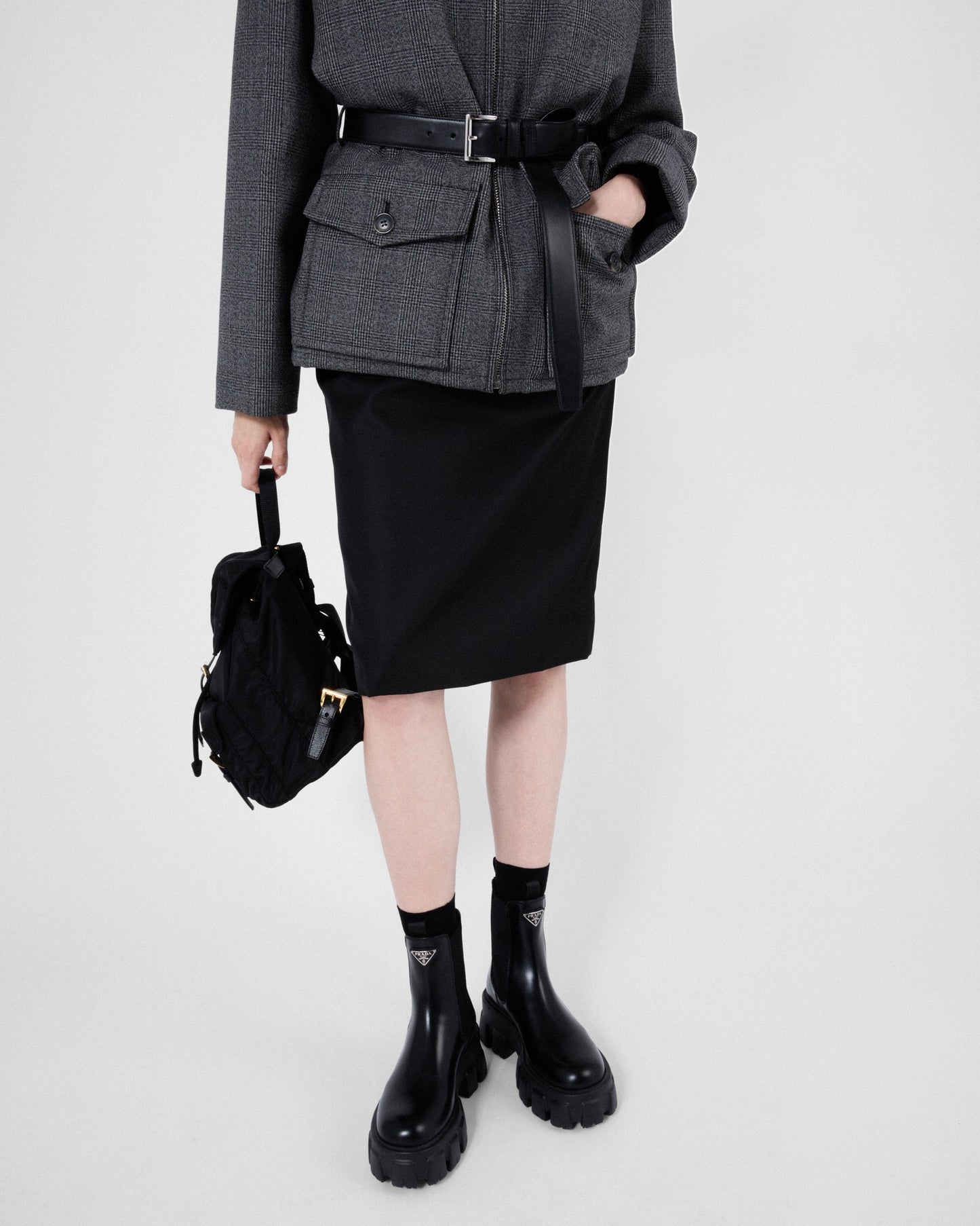 Prada Monolith brushed leather Chelsea boots