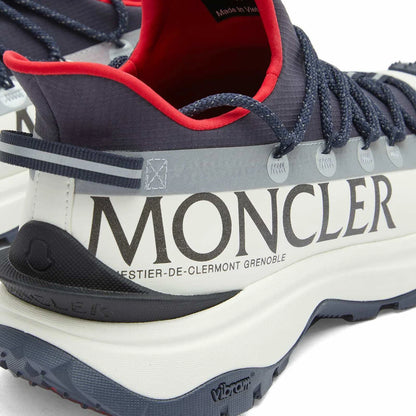 Moncler Men's Trailgrip Lite 2 Low Top Sneakers in White/Red Moncler