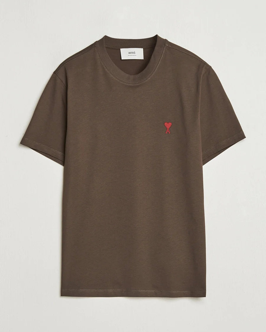 AMI Paris de Coeur Oversized T-Shirts in brown