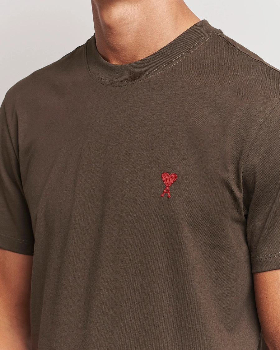 AMI Paris de Coeur Oversized T-Shirts in brown