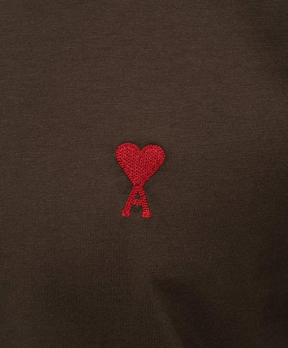 AMI Paris de Coeur Oversized T-Shirts in brown