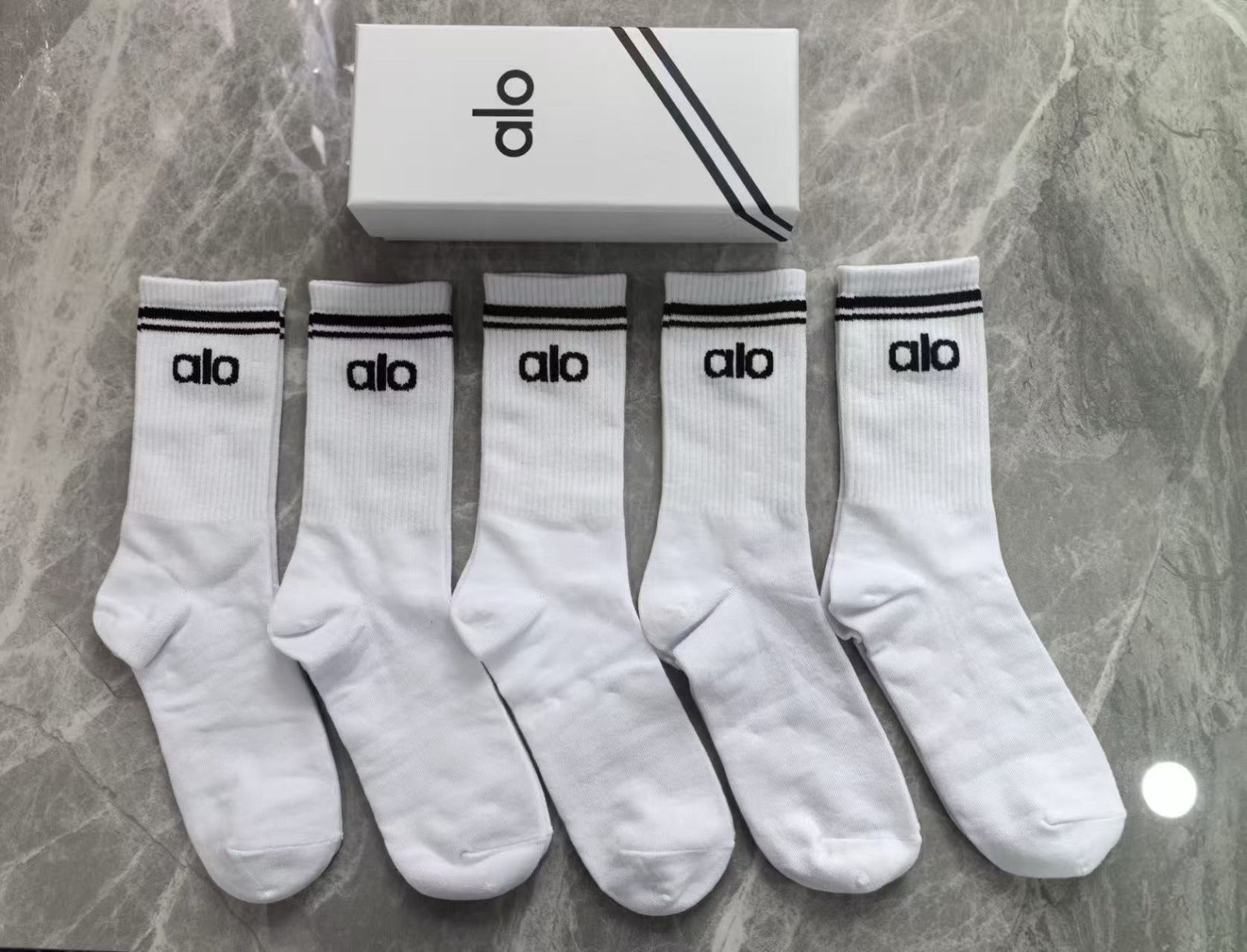 ALO Half-Crew Throwback socks 5 pairs per pack