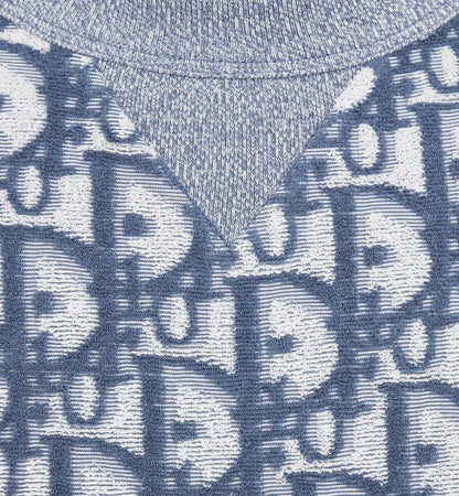 Dior Oblique T-Shirt Relaxed Fit Blue and White