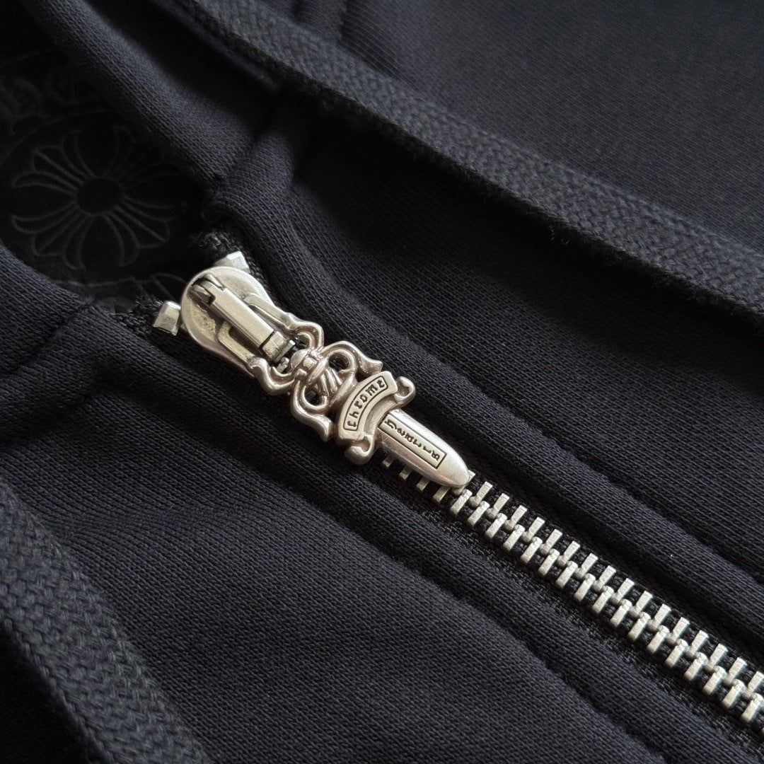 Chrome Hearts Scroll Logo Zip Up hoodie