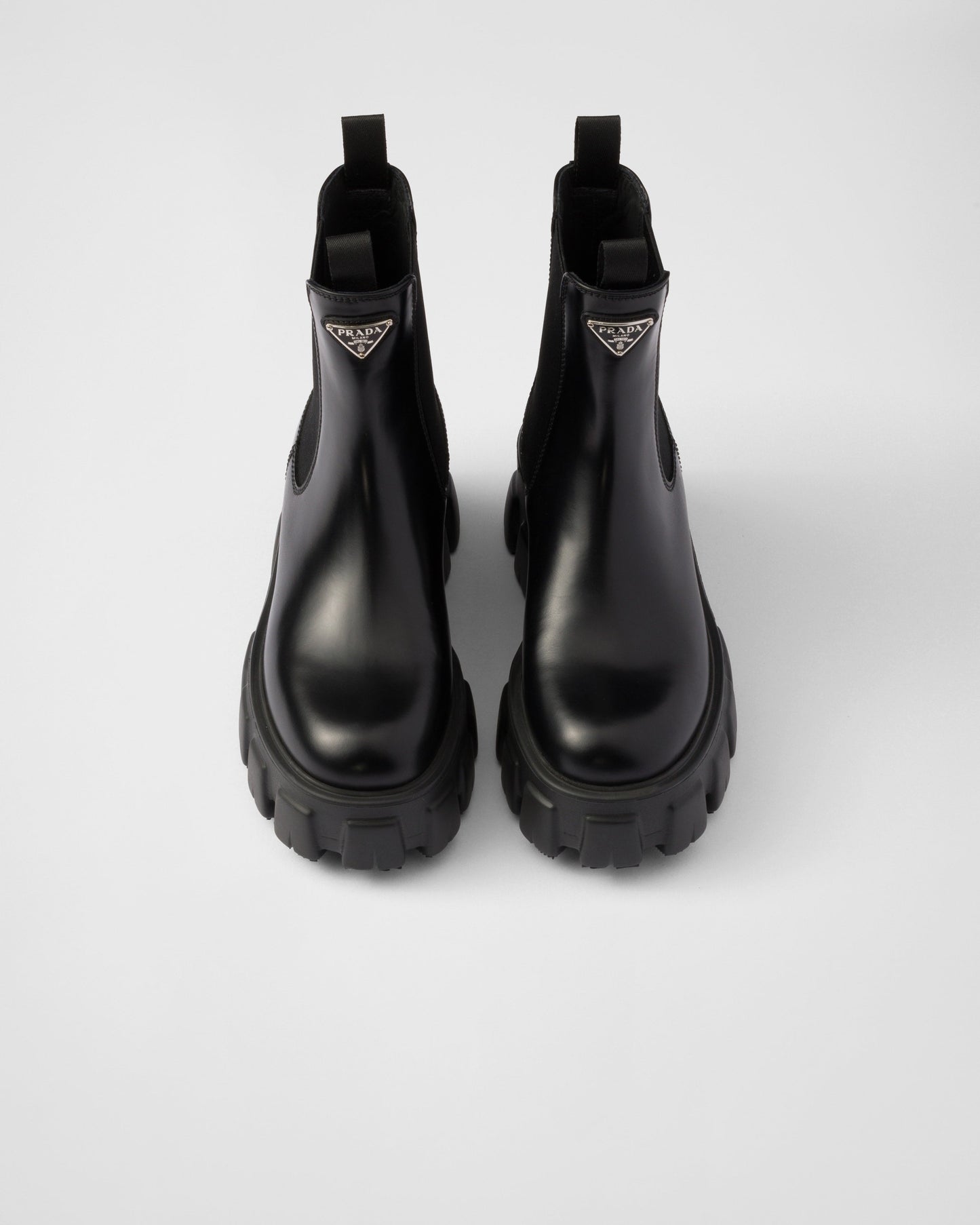 Prada Monolith brushed leather Chelsea boots