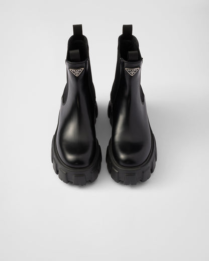Prada Monolith brushed leather Chelsea boots