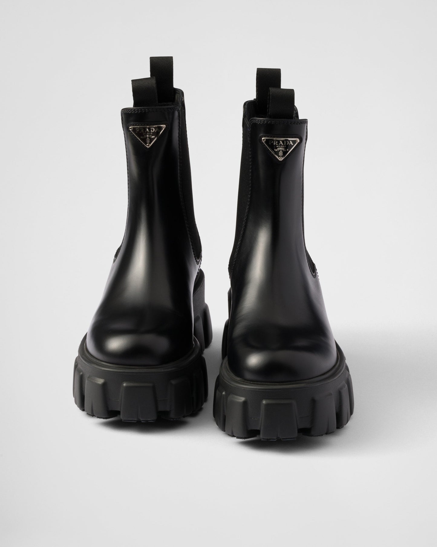 Prada Monolith brushed leather Chelsea boots