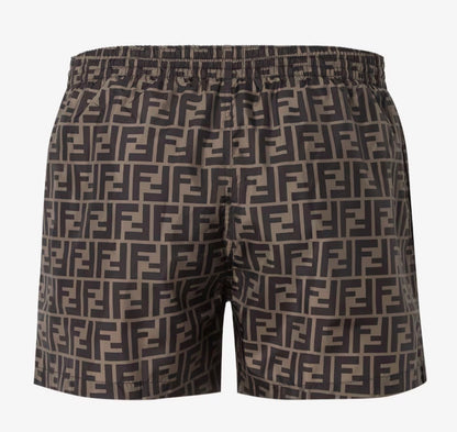 FENDI Brown fabric swim shorts
