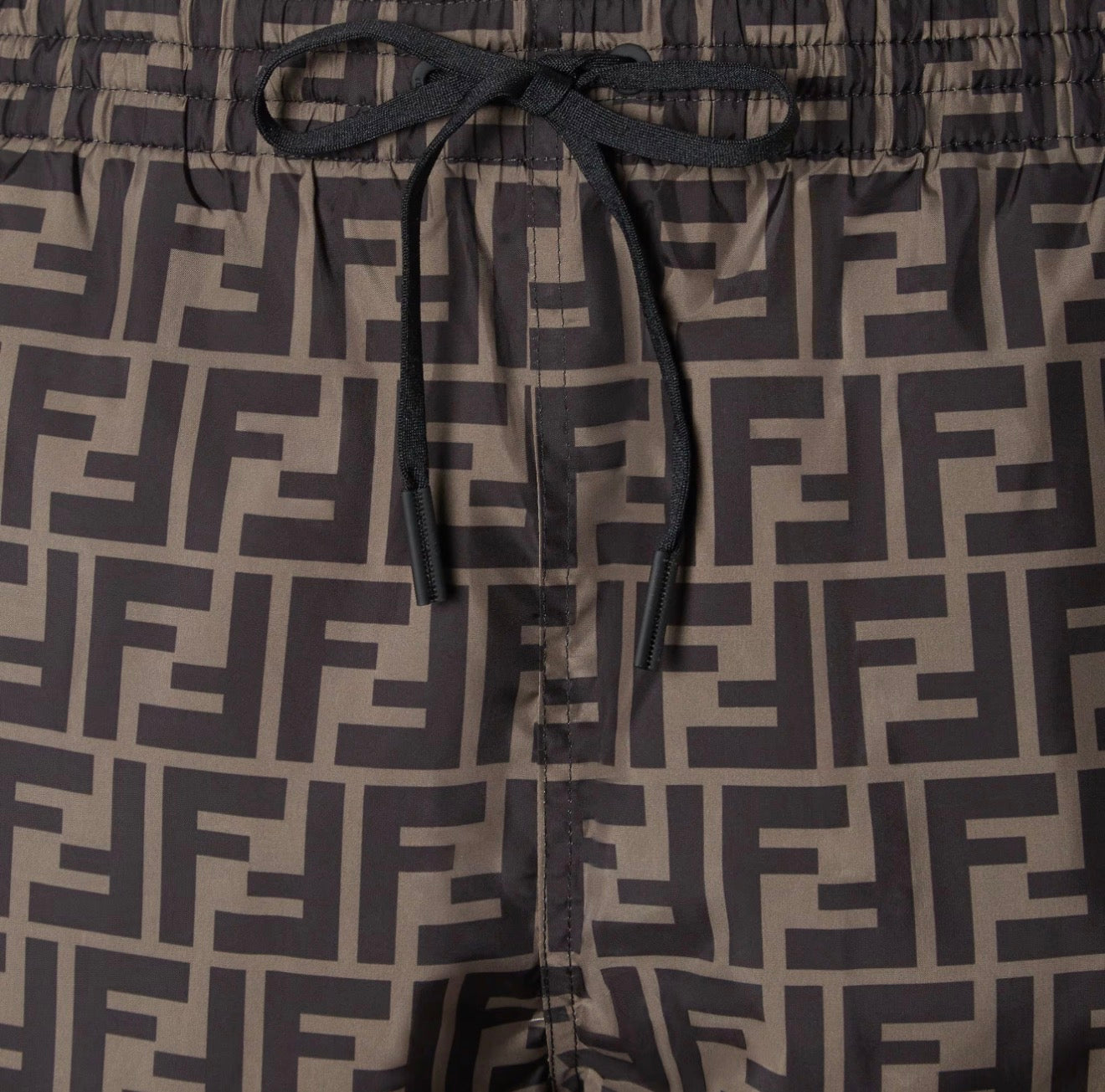 FENDI Brown fabric swim shorts