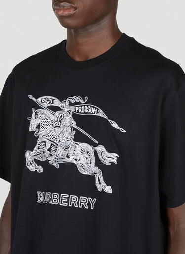 Burberry Logo-Embroidered EKD T-shirt